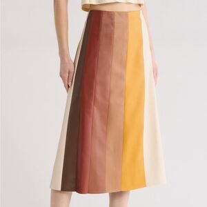 NWT Mother color block skirt color size s